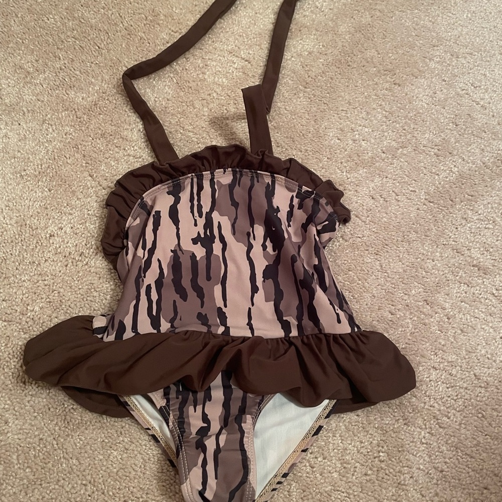 Brown and Tan Kids Swimwear